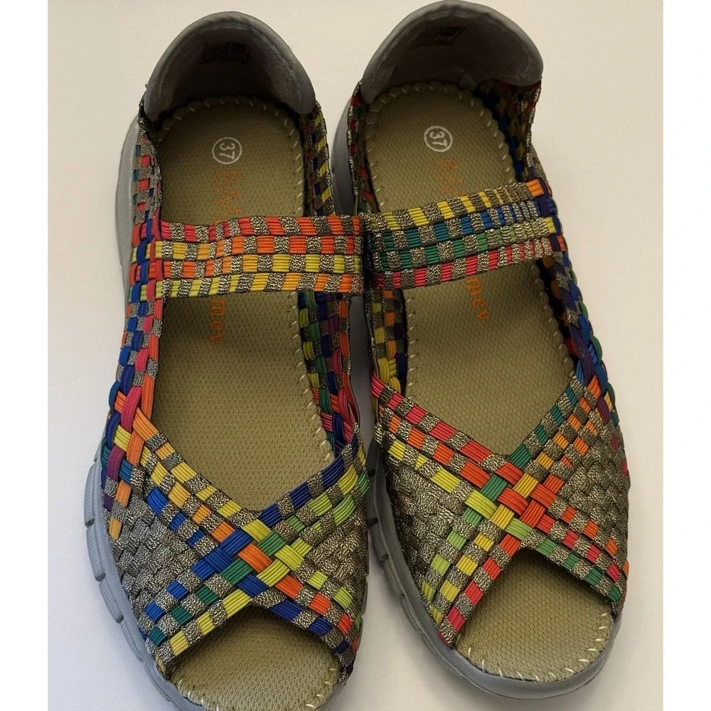 Bernie Mev Comfi Bronze Multi Comfort Shoe Womens 37 Size 6 New - Picture 1 of 10
